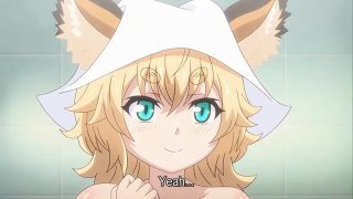 Hotel guests fuck a furry fox girl in an anime cartoon